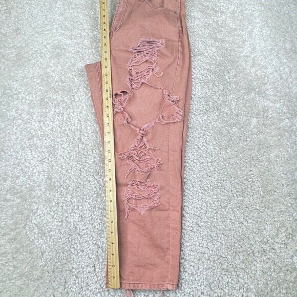 American Eagle Mom Jean Pink Distressed Ripped 10 X-Short - Picture 13 of 13